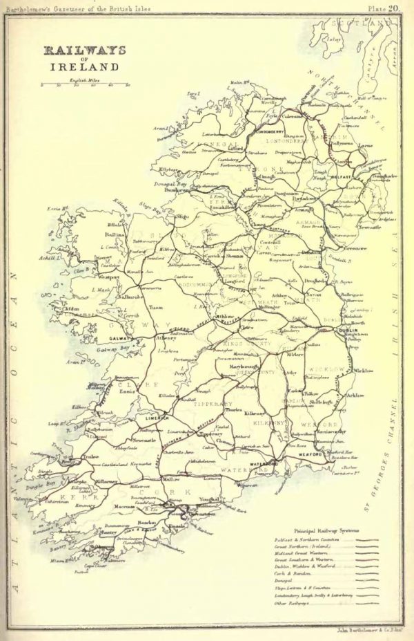 Railways of Ireland (1901) [map] - IrishHistory.com